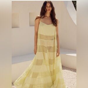Anthropologie Yellow Maxi Dress